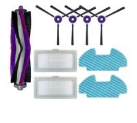 Replacement Main Side Brush Strip Hepa Filter Mop Rag Compatible with Midea I5 VCR07 VCR08 MR09 Vacuum Cleaner Part (Set I)