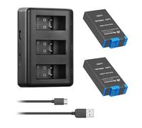 Replacement Max Battery and Rapid 3-Channel USB Charger Compatible with GoPro MAX 360 Battery and GoPro MAX ACDBD-001 ACBAT-001 - Battery Fully Decoded