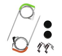 Replacement Meat Probe for Traeger Pellet Grill and Smoker, Comes with 2 Pack Probe Grommet 2 Pack Meat Probes adn Temperature Probe Clip