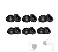 Replacement Memory Foam Ear Tips for Apple AirPods Pro 3 (2025 3rd Gen) - Anti-Slip Earbud Tips for Airpod Pro Ear Tip Replacement with Wax Guard (Black, S/M (3 Pairs Each))
