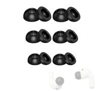Replacement Memory Foam Ear Tips for Apple AirPods Pro 3 (2025 3rd Gen) - Anti-Slip Earbud Tips for Airpod Pro Ear Tip Replacement with Wax Guard (Black, S/M/L (2 Pairs Each))