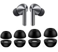 Replacement Memory Foam Ear Tips for Galaxy Buds3 Pro, Noise Canceling Foam Eartips Ear Plug Ear Tip,Fit in Case,XL/L/M/S 4 Size 4 Pairs,Black (Buds3ProFoam4P)