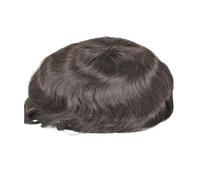 Replacement Men's Human Hair Toupee Wig System with French Lace And PU Hairline 7x9 Inch Replacement Piece Systems(2#)