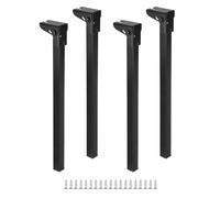 Replacement Metal Furniture Legs 20/25/30/35cm - 4pcs for Office Coffee & Laptop Tables - Foldable & Space-Saving Solution for Modern Decor