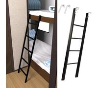 Replacement Metal Twin Bunk Bed Ladder - 50" Short Climb with Non-Slip Feet for Safe Access to Upper Bunk - Sturdy & Durable Design for Kids and Adults