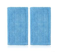 Replacement Microfiber Mop Cloths for Swiffer Sweeper, Double-Action Reusable Pads with Scrubbing Strips for Wood Ceramic Marble Floors, 2 Pieces