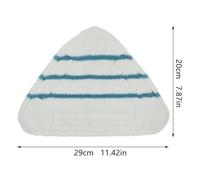 Replacement Microfiber Pads for True&Tidy STM-500 & STM-700A Steam Mops - Triangular Design, Reusable & Machine Washable, 5-Pack, 29 x 20 cm, Blue
