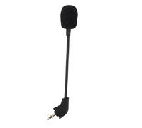 Replacement Microphone, 3.5mm Omni Directional Detachable Mic for Gaming | Flexible Arm 360 Degree Rotation Foam Cover Noise Reduction Gold Plated Plug Left Right Ear Switchable Wired Headset Spare