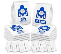 Replacement Miele C3 C2 C1 Type GN (15 Pack) 3D Efficiency Hoover Bags | Fits Hyclean GN, Hyclean Pure & 3D Efficiency, Complete C1 C2 C3 S2 S5 S8 S400 Series With Motor And Exhaust Filters 9917730