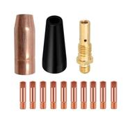 Replacement MIG Torch Nozzle Tip Kit for Lincoln Electric Weld Pak 100/100HD/140HD/175HD Plasma Cutters - Copper Alloy, Heat-Resistant, 0.6-1.2 mm Orifice Sizes, Includes Diffuser & Nozzle Heads