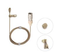 Replacement Miniature Lavalier Microphone for Audio Technica ATW1101/H Wireless Lavalier Microphone System, Omnidirectional, 4-Pin Hirose (HRS) Female Connector, Tan
