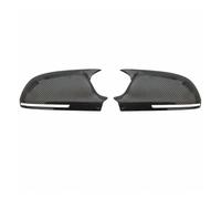 Replacement Mirror Cover Cap For A3 8P For A4 For A5 B8 2008-2009 Bright Black/Carbon Fiber Pattern Left And Right Car Wing Mirror Shell(Carbon fiber pattern)