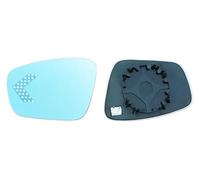 Replacement Mirror Glass For VW For Polo 2002-2020 Five Generation Wide Angle View Wing Mirror Glass Rear Side Rearview Blue Lens With Indicate Light(11-13 No Heated)