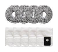 Replacement Mop Cloth and Dust Bag Set for Eureka J15 and For Evo Ultra Robot Vacuum Featuring Sturdy Material and Reliable Dust Seal