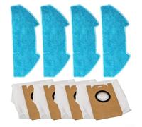 Replacement Mop Cloth and Dust Bags Kit for Redkey R10 Robot Vacuum Cleaner, Clog-Free Performance with Strong Seal, Microfiber Material, Easy Installation, for Homes with Pets