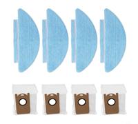 Replacement Mop Cloths & Dust Bags for Laresar Clean for L6 Nex, For Tikom L9000, Compatible with For Lubluelu