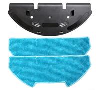 Replacement Mop Frame Board And Cloth Set For Bobsweep Ultra-vision Pet Robot Vacuum Cleaner To For Ensure Efficient Mopping Performance Black Finish 1 Bracket Plus 1 Rag(1+2)