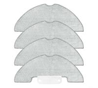 Replacement Mop Pads for Airzeen Q10 Pro Robot Vacuum, Washable Microfiber Cleaning Cloths, Reusable Mopping Accessories for Hard Floors, Tile and Wood, Easy to Install, 4 or 10 Pack(4 PACK)