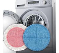 Replacement Mop Pads for BOBOT Electric Mop, 2-Pack Washable Microfiber Cleaning Cloths, Compatible for BOBOT Floor Scrubber Machine (pink)