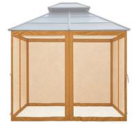 Replacement Mosquito Netting for Gazebo - Gazebo Curtains 4-Door with Double-Ended Zipper, High Density Screen Walls for Outdoor Canopy, Pergola, Patio, Black, 10x12FT/3x3.6M, Polyester