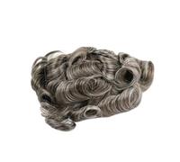 Replacement Natural Human Hair Topper With Grey Man Toupee Men's Capillary Prothesis Swiss Lace PU Indian Wigs for Men Systems(440#)