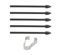 Replacement Nibs for Samsung for S Pen Stylus with Removal Tweezers - ABS Tips for Galaxy Tab A7 A8 S6 Lite Note 20 for ultra - Precision Drawing 5pcs(5 black + 1 clip)