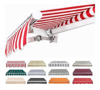 Replacement ning Fabric 12'x5' UV Resistant Sun e Canopy Cover for Outdoor Patio Red White ning Top Replacement Cloth for Retractable nings