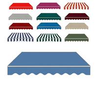 Replacement ning Fabric for Retractable Patio nings - 280g Waterproof Sune Canopy Cover with Valance - Outdoor Canvas for Deck, Yard & Balcony - Light Blue, 8x6.5ft