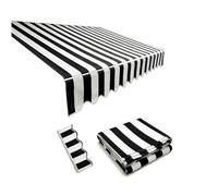 Replacement ning Fabric Waterproof Polyester Sun e for Retractable Patio nings 8ft 13ft Striped Black Cover Outdoor Shelter (5x3.0m 16x10ft)