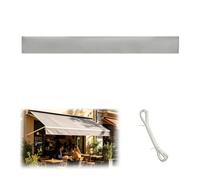 Replacement ning ValanceStraight Ed Fabric Strip for Retractable nings Waterproof 20/25/30/40 CM Ideal for RVs Garden TerraceLight Gray