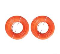 Replacement Nylon Grass Trimmer Line for Brushcutter and String Trimmer, 2 Rolls × 30m (60m Total), 1.6mm & 2.0mm Dual Thickness, High-Strength Abrasion-Resistant(1.6mm Orange)