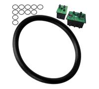 Replacement O-ring set, 12 pieces, for connection sleeve of valve box, compatible with Gardena V1 to V3 valve box, 1254-20, 1255-20, made of silicone, Ø 28.25 x 2.62 mm