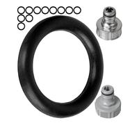 Replacement O-ring set, 12 pieces, for G 1/2" inch garden plug-in systems, compatible with Gardena 21 mm tap connector, 18240-20, 18220-20, 15273, made of silicone, Ø 16 x 11 mm