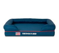 Replacement Outer Cover Only For The Dog's Bed Orthopaedic, Washable Oxford Fabric, Medium Blue with Red Piping with US Flag