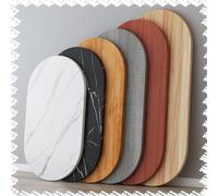 Replacement Oval Wood Coffee Table Top Lightweight Walnut Dining Table Desktop Board for Living Room Balcony Bistro 20" 30" 40" 47" Sizes (39"x20")