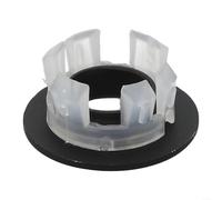 Replacement Overflow Cover Insert for Basin Sink Crafted from Brass for Bathroom Faucets with Standard Round Flood Openings 22mm and 24mm Metal Build (Black)