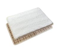 Replacement Pad for Dog Carrier Cat Carrier Pet Carrier, Plush and Rattan Mats, Double-Sided, Dog Bed Mat Crate Mat Kennel Pad 2-Pack 20" * 13"