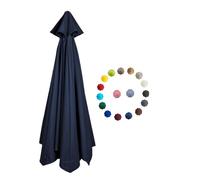 Replacement Parasol Canopy 2.0/2.3/2.7/3.0m Patio Umbrella Replacement Canopy 6 Arms/8 Arms Canopy Replacement Cover for Garden Market Beach Umbrella ( Color : Navy blue , Size : 3.0m/10FT-6Ribs )