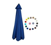 Replacement Parasol Canopy 2.0/2.3/2.7/3.0m Patio Umbrella Replacement Canopy 6 Arms/8 Arms Canopy Replacement Cover for Garden Market Beach Umbrella (Color : Blue, Size : 2.7m/9FT-6Ribs)