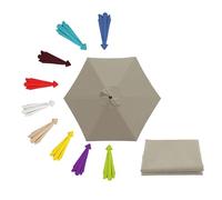 Replacement Parasol Canopy 2.0/2.3/2.7/3.0m Patio Umbrella Replacement Canopy 6 Arms/8 Arms, Garden Garden Parasol Umbrella Replacement Cover Fabric for Market Beach