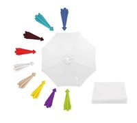 Replacement Parasol Canopy 2.0/2.3/2.7/3.0m Patio Umbrella Replacement Canopy 6 Arms/8 Arms, Garden Garden Parasol Umbrella Replacement Cover Fabric for Market Beach