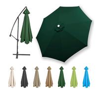 Replacement Parasol Canopy 2.7m/3.0m/3.5m/4.0m 6/8 Ribs Umbrella Fabric UV 50+ Protection Garden & Beach Umbrella Cover Waterproof & FadeResistant