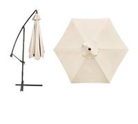 Replacement Parasol Canopy 2.7M 3M, 6 Arms/8 Arms Replacement Parasol Fabric Cover, Patio Umbrella Replacement Cloth Canopy For Backyard Pool Umbrella Cantilever Parasol ( Color : Beige , Size : 6 Rib