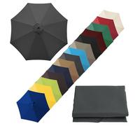 Replacement Parasol Canopy, 200cm 270cm 300cm Cantilever Parasol Replacement Canopy Top, Garden Umbrella Replacement Cover, For 6 Arm/8 Arm Umbrella Cloth Replacement, Uv Resistant Polyester Fabric(Gr