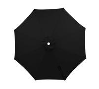 Replacement Parasol Canopy 2m/2.5m/2.7m/3m/3.5m, 6/8 Arms Sun Umbrella Replacement Cloth Outdoor Parasol Canopy Cover for Pool, Yard, Beach, Garden,Market Umbrella Top(Black,3.5m 8Arms)