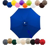 Replacement Parasol Canopy 2m 2.7m 3.0m 4m, 6/8 Ribs Garden Umbrella Replacement Cover Waterproof, UV Protection Outdoor Parasol Fabric for Patio Market(Royal Blue,10.8FT/3.30m (8-RIBS))