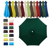 Replacement Parasol Canopy 2M 2.7M 3M Waterproof UV Resistant Fabric Cover for Garden Umbrella 6/8 Arms Durable Canopy for Cantilever Parasol Outdoor Use
