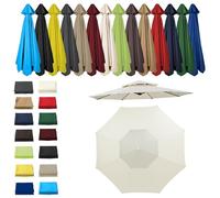 Replacement Parasol Canopy 2M/2.7M/3M Waterproof & UV Resistant Fabric Cover for Garden Umbrellas 6/8 Arms Perfect for Cantilever Sunshade Outdoor Use