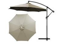 Replacement Parasol Canopy 2m-3.5 m with Top Vent, UPF 50+ Garden Parasol Replacement Canopy, 6/8 Rib Umbrella Replacement Fabric,Outdoor Replacement Fabric (Brown C,6ribs:3.0m/9.8ft)