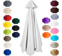 Replacement Parasol Canopy 2m-4m 6/8-Arms, Waterproof Garden Umbrella Replacement Cover, UV Protection Polyester Fabric, Heavy Duty Sun Shade Cloth for Outdoor Patio Market Table